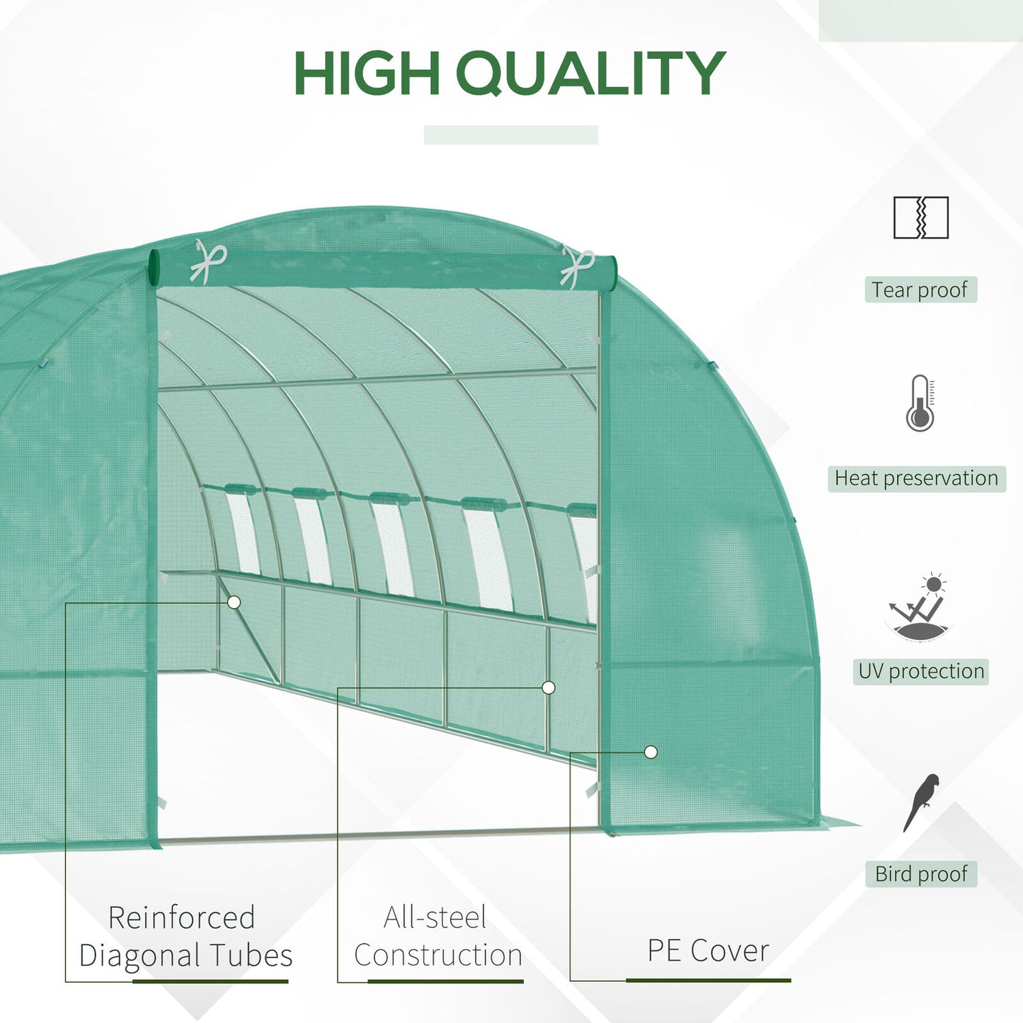 Greenhouse 26'x10'x7' Large Size Walk In Hot Green House