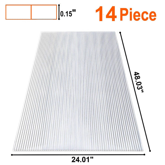 14x Polycarbonate Greenhouse Panels Twinwall Sheets Double UV Protected Roof 4mm