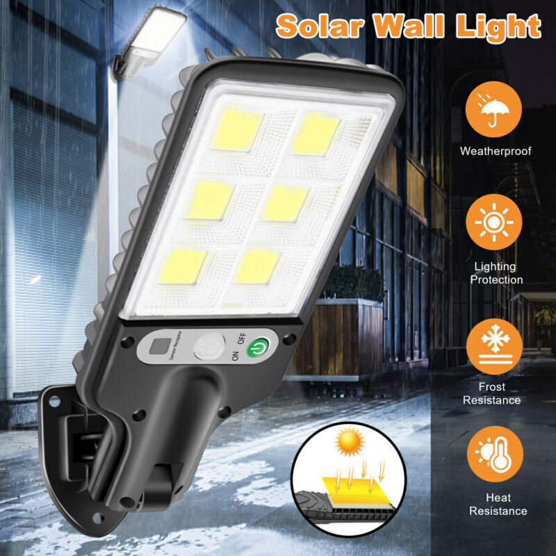 1000000LM LED Solar Motion Sensor Light Bright Garden Outdoor Street Wall Lamp