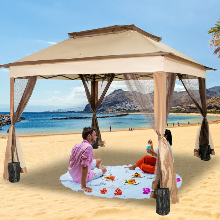 11'x11' Pop Up Patio Gazebo Canopy Party Wedding Tent Outdoor Shelter