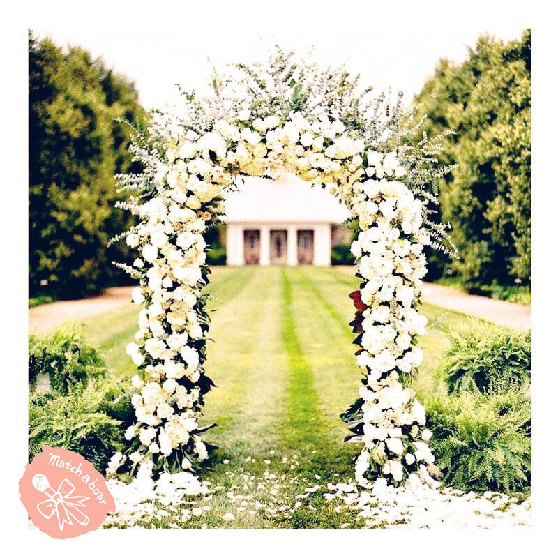 7.5 Feet White Metal Arch for Wedding Party Decoration - Free & Fast Shipping