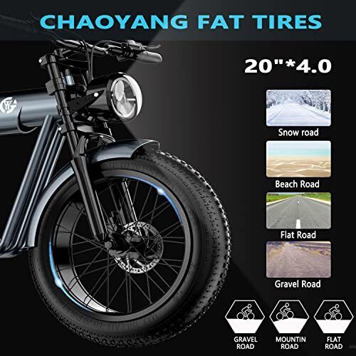 Electric Bike 1200W 48V/20Ah Dual Suspension 4.0 Fat Tire 32MPH Adult Ebike